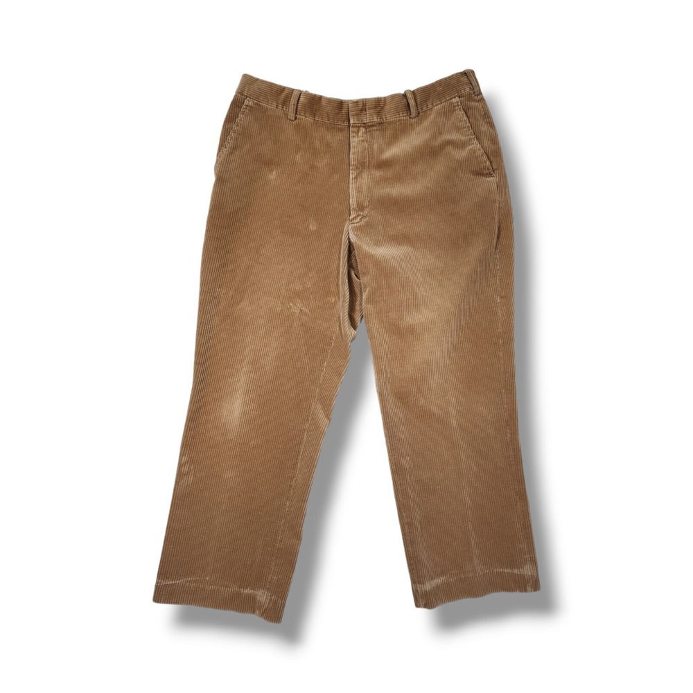 ORVIS Brown Thick Heavy Corduroy Flat Front Pants Men's Size 40